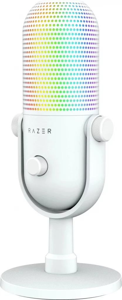 Razer Seiren V3 Chroma Quartz RGB Streaming Microphone - white - Image 2