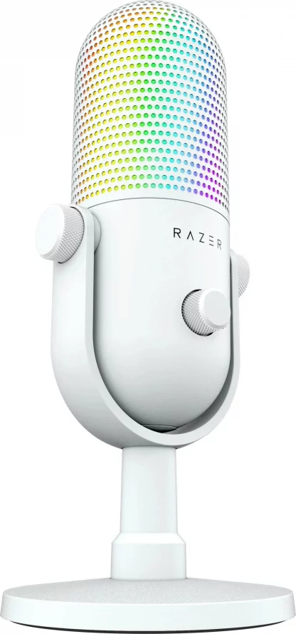 Razer Seiren V3 Chroma Quartz RGB Streaming Microphone - white - Image 4