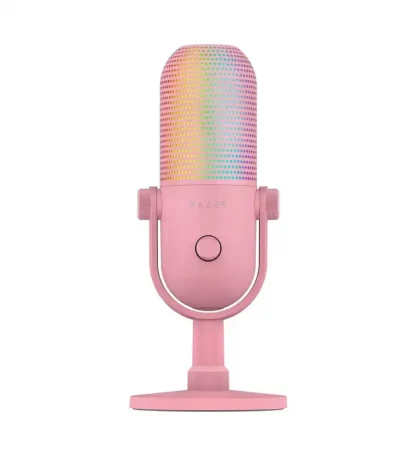 Razer Seiren V3 Chroma Quartz RGB Streaming Microphone - Pink