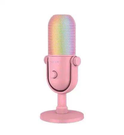 Razer Seiren V3 Chroma Quartz RGB Streaming Microphone - Pink - Image 2