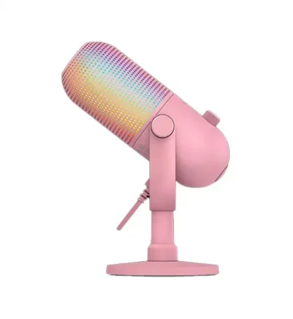 Razer Seiren V3 Chroma Quartz RGB Streaming Microphone - Pink - Image 3