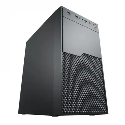 Vida Enterprise Black Office Case, Micro ATX, 12cm Fan, Mesh Front - Image 3