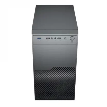 Vida Enterprise Black Office Case, Micro ATX, 12cm Fan, Mesh Front - Image 5