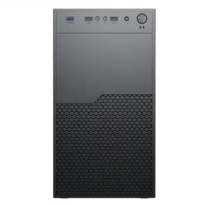 Vida Enterprise Black Office Case, Micro ATX, 12cm Fan, Mesh Front - Image 6