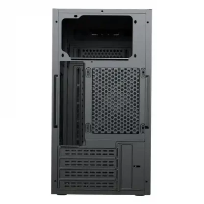 Vida Enterprise Black Office Case, Micro ATX, 12cm Fan, Mesh Front - Image 7