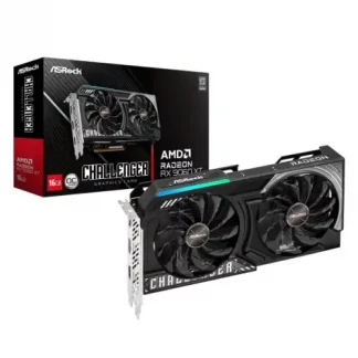 Asrock RX9060 XT Challenger 16GB OC, PCIe5, 16GB DDR6, HDMI, 2 DP, 3290MHz Clock, LED Indicators, Overclocked