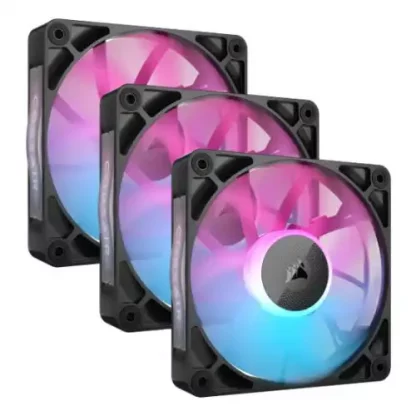 Corsair iCUE LINK RX120 RGB 12cm PWM Black Case Fans (3 Pack) - Image 2