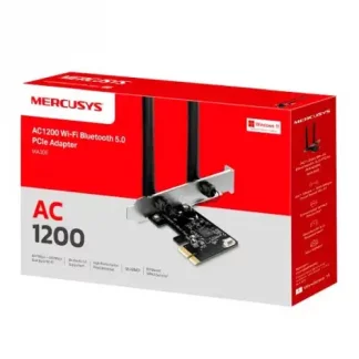 Mercusys (MA30E) AC1200 Dual Band Wi-Fi Bluetooth PCI Express Adapter, Bluetooth 5.0, MU-MIMO, WPA3 Security