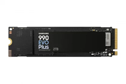 Samsung 2TB 990 EVO PLUS M.2 NVMe Gen4/5 SSD, M.2 2280, PCIe 4.0/5.0 x2, V-NAND, R/W 7250/6300 MB/s, 1000K/1350K IOPS