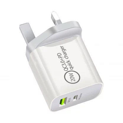 Prevo QC70 20W USB Type-C & USB Type-A Fast Charge Mains Charger with QC 3.0 for Laptops, Ultrabooks, Chromebooks, iPads, MacBooks, Smartphones, Tablets, Mobile Devices, Action Cameras, DSLRs - Image 2