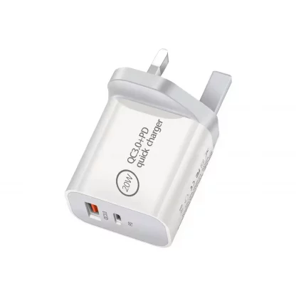Prevo QC70 20W USB Type-C & USB Type-A Fast Charge Mains Charger with QC 3.0 for Laptops, Ultrabooks, Chromebooks, iPads, MacBooks, Smartphones, Tablets, Mobile Devices, Action Cameras, DSLRs - Image 4