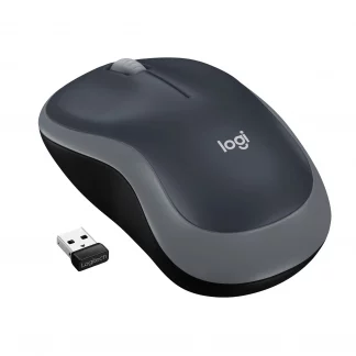 Logitech - 910-002235 - Wireless Mouse M185 - Ambidextrous - Optical - RF Wireless - 1000 DPI - Black - Grey
