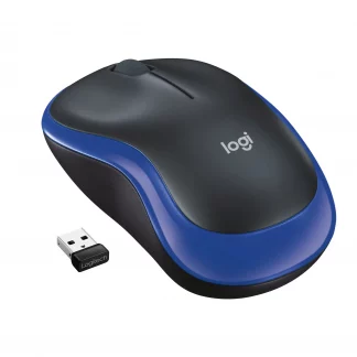 Logitech - 910-002239 - Wireless Mouse M185 - Ambidextrous - Optical - RF Wireless - 1000 DPI - Black - Blue
