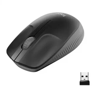 Logitech Wireless Mouse M190, Full Size Ambidextrous Curve Design, 18-Month Battery with Power Saving Mode, USB Receiver, Precise Cursor Control with Wide Scroll Wheel and Scooped Buttons, Black