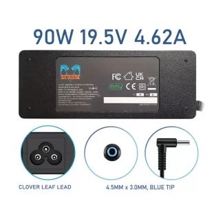 Powergoat laptop charger compatible with HP / Asus blue tip 90w 4.5mm x 3.0mm