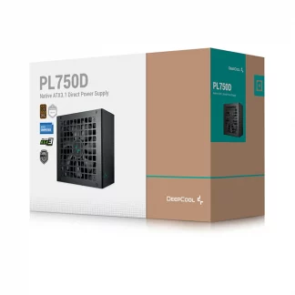 DeepCool PL750D 750W Power Supply, ATX12V V3.1, 80 PLUS Bronze, Non-Modular, 120mm Hydro Bearing Fan, 12VHPWR PCIe 5.0