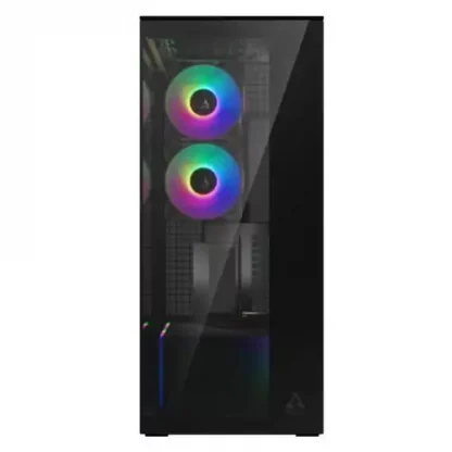 Arctic Xtender (VG Mirror Black) Case w/ Mirror Glass Side and Front, E-ATX, 5x ARGB Fans, ARGB PSU Shroud, Mesh Airflow, GPU Vertical Mount, USB-C 10Gbps - Image 2