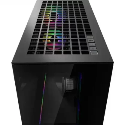 Arctic Xtender (VG Mirror Black) Case w/ Mirror Glass Side and Front, E-ATX, 5x ARGB Fans, ARGB PSU Shroud, Mesh Airflow, GPU Vertical Mount, USB-C 10Gbps - Image 5