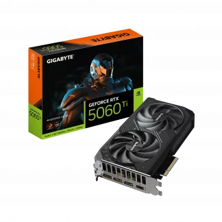 GeForce RTX 5060 Ti WINDFORCE 8GB GDDR7 Graphics Card, 3840 CUDA Cores, 2497 MHz Core Clock, Dual Fan, 3x DisplayPorts / 1x HDMI Port