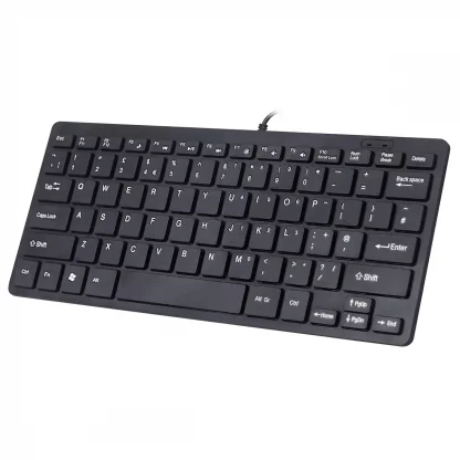 WK-738 Premium Mini USB Black Keyboard - Image 2