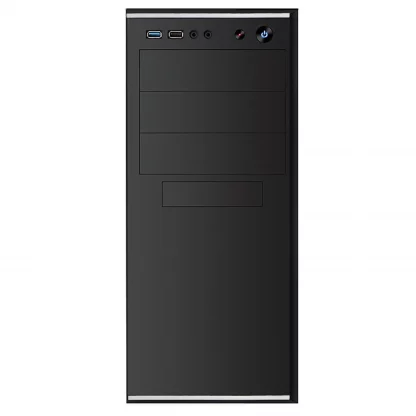CiT Jet Stream Mid Tower 1 x USB 3.0 / 1 x USB 2.0 Black & Silver Case with 500W PSU - Image 2