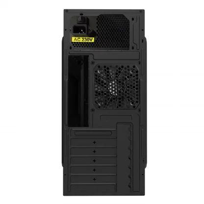 CiT Jet Stream Mid Tower 1 x USB 3.0 / 1 x USB 2.0 Black & Silver Case with 500W PSU - Image 5