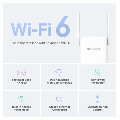 Mercusys ME60X AX1500 Wi-Fi Range Extender - Image 3